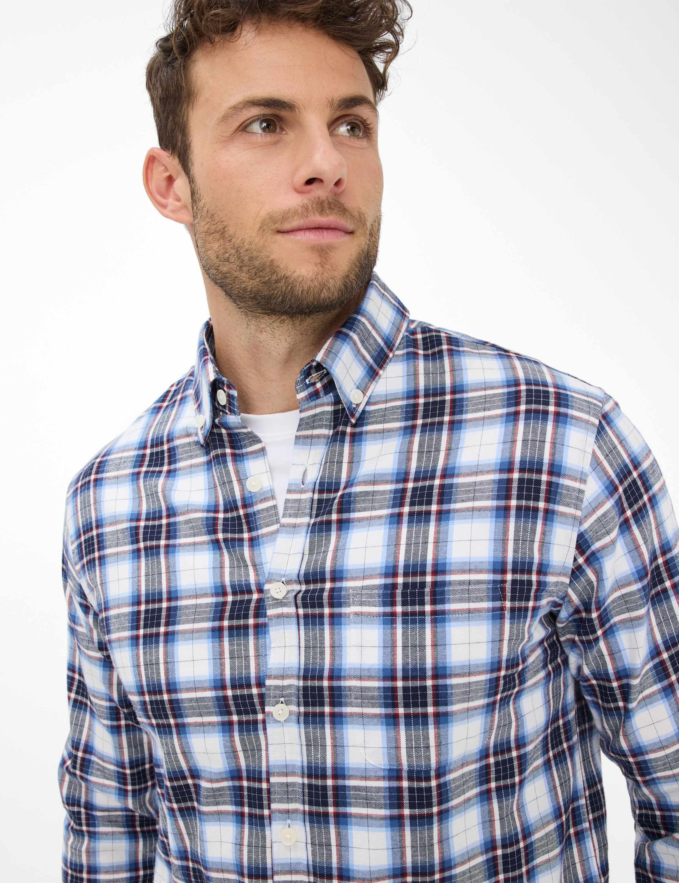 Flanellhemd DANIEL Modern Fit - 24-universe - Blau