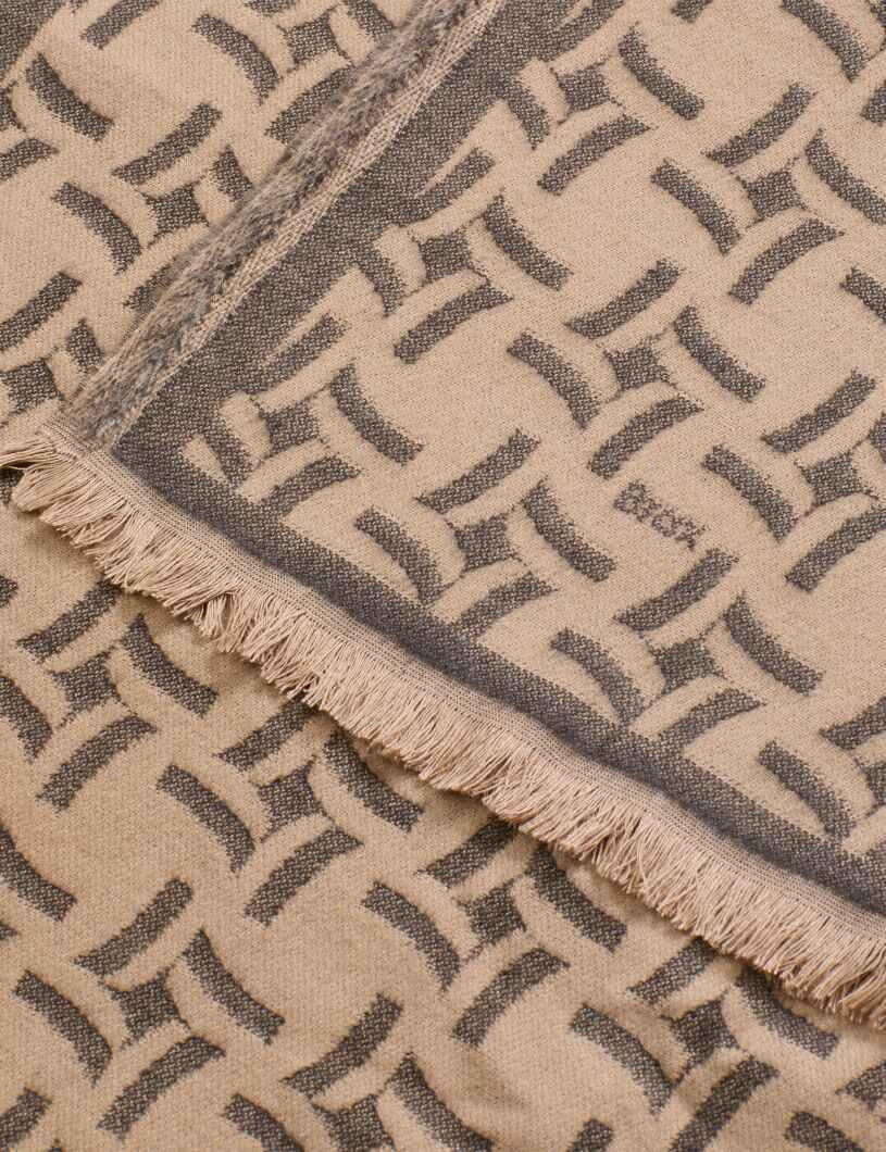 Schal JENNA gemustert - 60-canvas - Braun