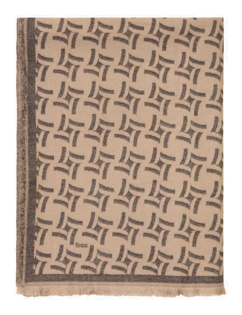 Schal JENNA gemustert - 60-canvas - Braun