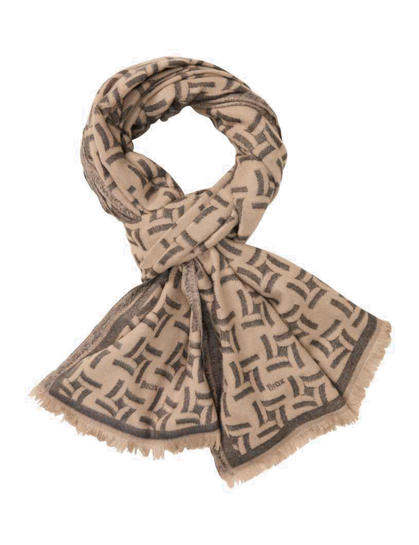 Schal JENNA gemustert - 60-canvas - Braun