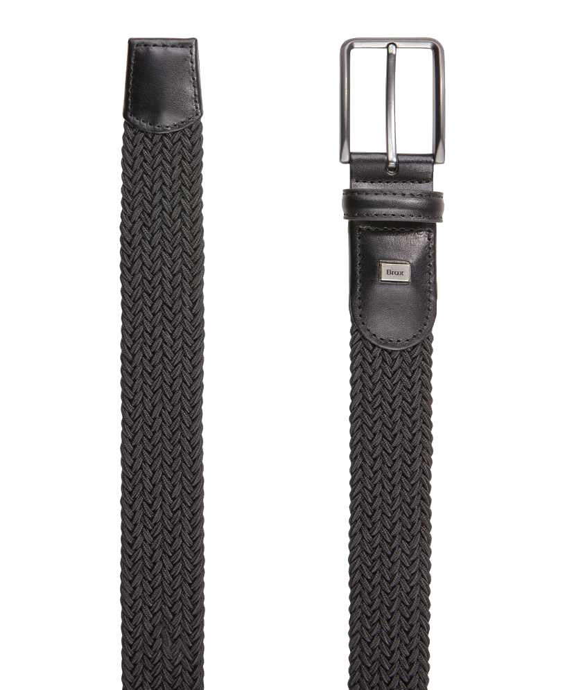 Gürtel geflochten - 02-black - Schwarz