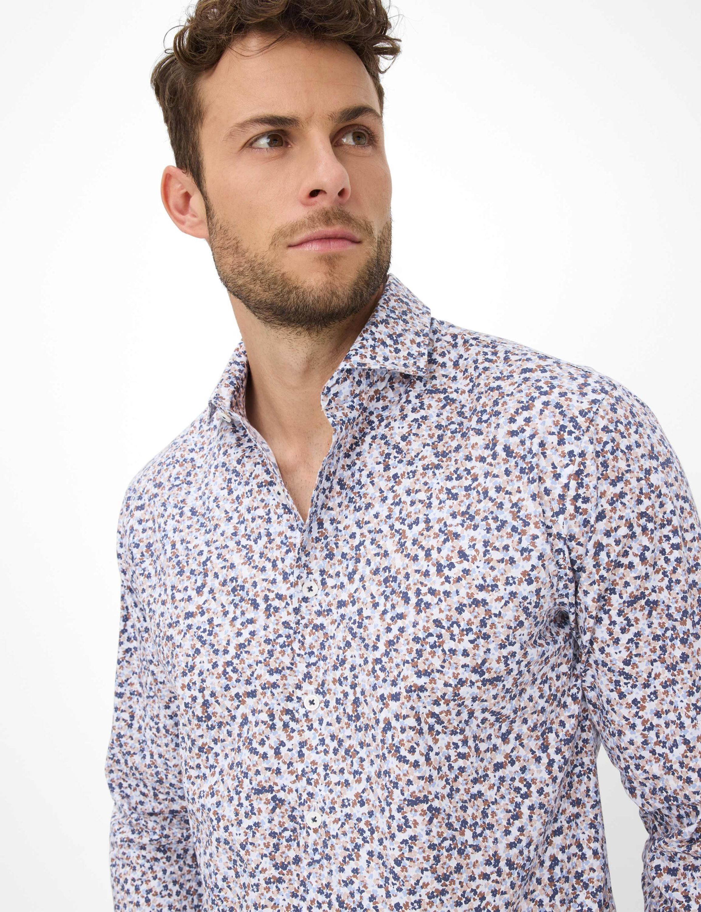 Freizeithemd HAROLD Modern Fit - 55-peanut - Blau