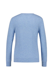 Kaschmir Pullover - 611 611 HIMMELBLAU MEL. - Blau