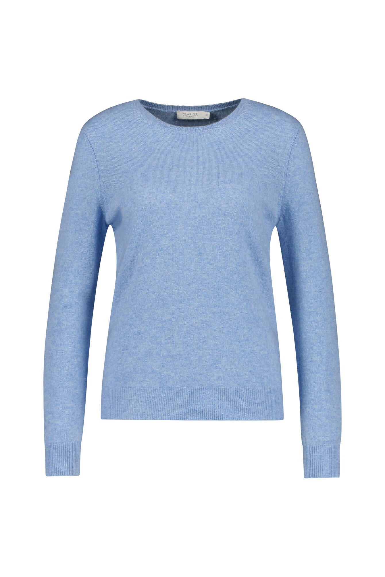 Kaschmir Pullover - 611 611 HIMMELBLAU MEL. - Blau