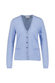 Strickjacke aus Kaschmir - 611 611 HIMMELBLAU MEL. - Blau