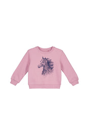 Sweatshirt mit Print - 411 ROSEBLOOM - Rosa