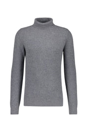 Strickpullover mit Rollkragen - 802 TECH GREY - Grau