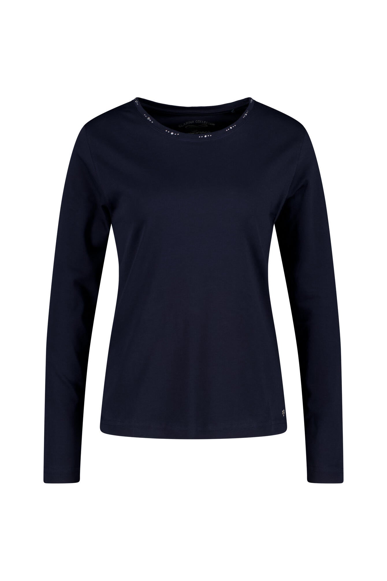 Langarmshirt aus Baumwolle - 616 616 MARINE - Blau