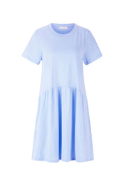 T-Shirt-Kleid aus Baumwolle - 715-cotton blue - Blau