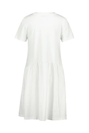 T-Shirt-Kleid aus Baumwolle - 100-white - Weiß