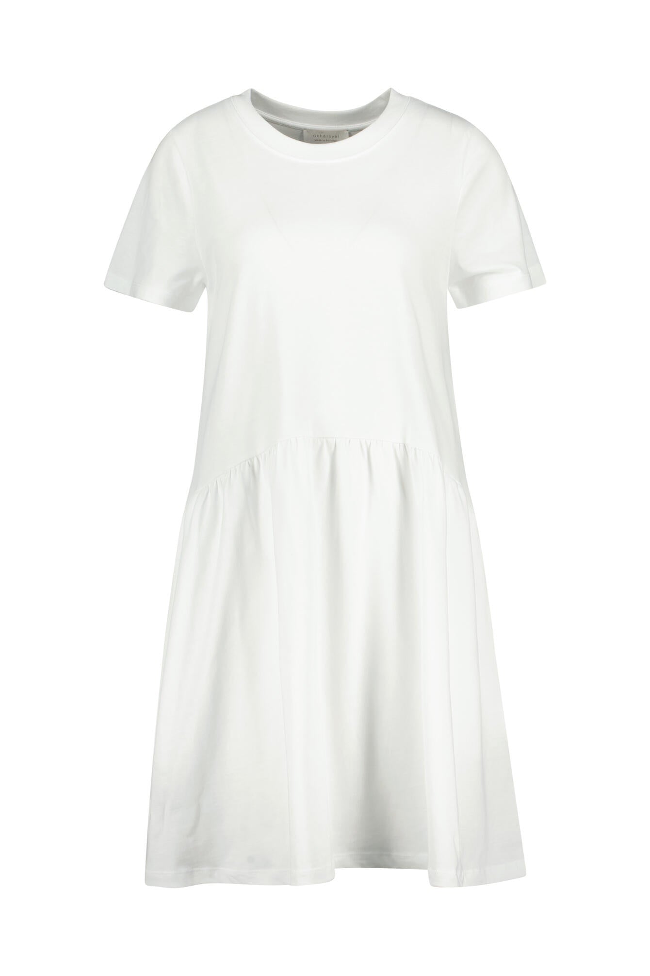 T-Shirt-Kleid aus Baumwolle - 100-white - Weiß