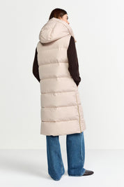 Steppweste mit Kapuze - 223-caffee latte - Beige
