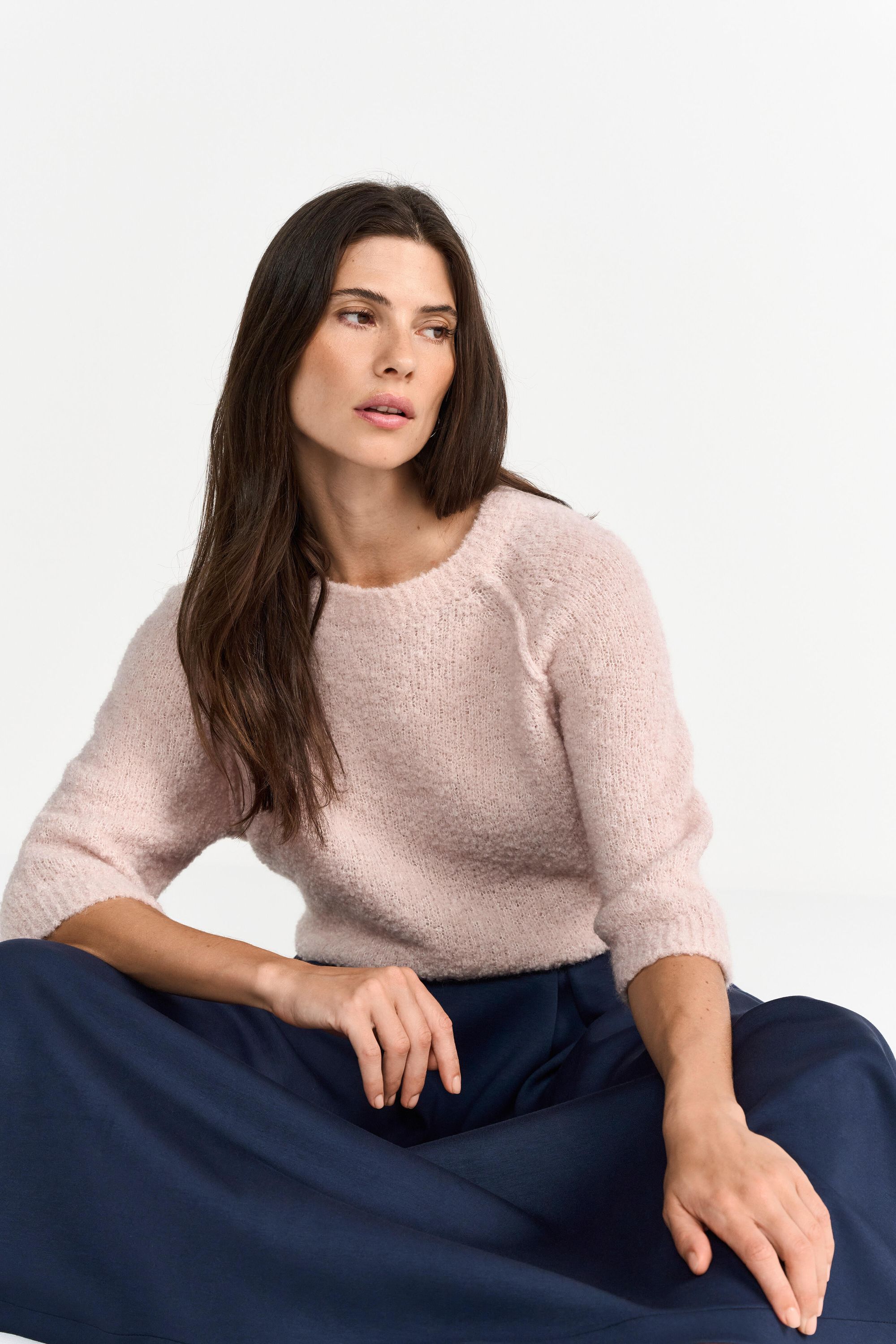 Strickpullover aus Wollmix - 606-rosewater - Rosa