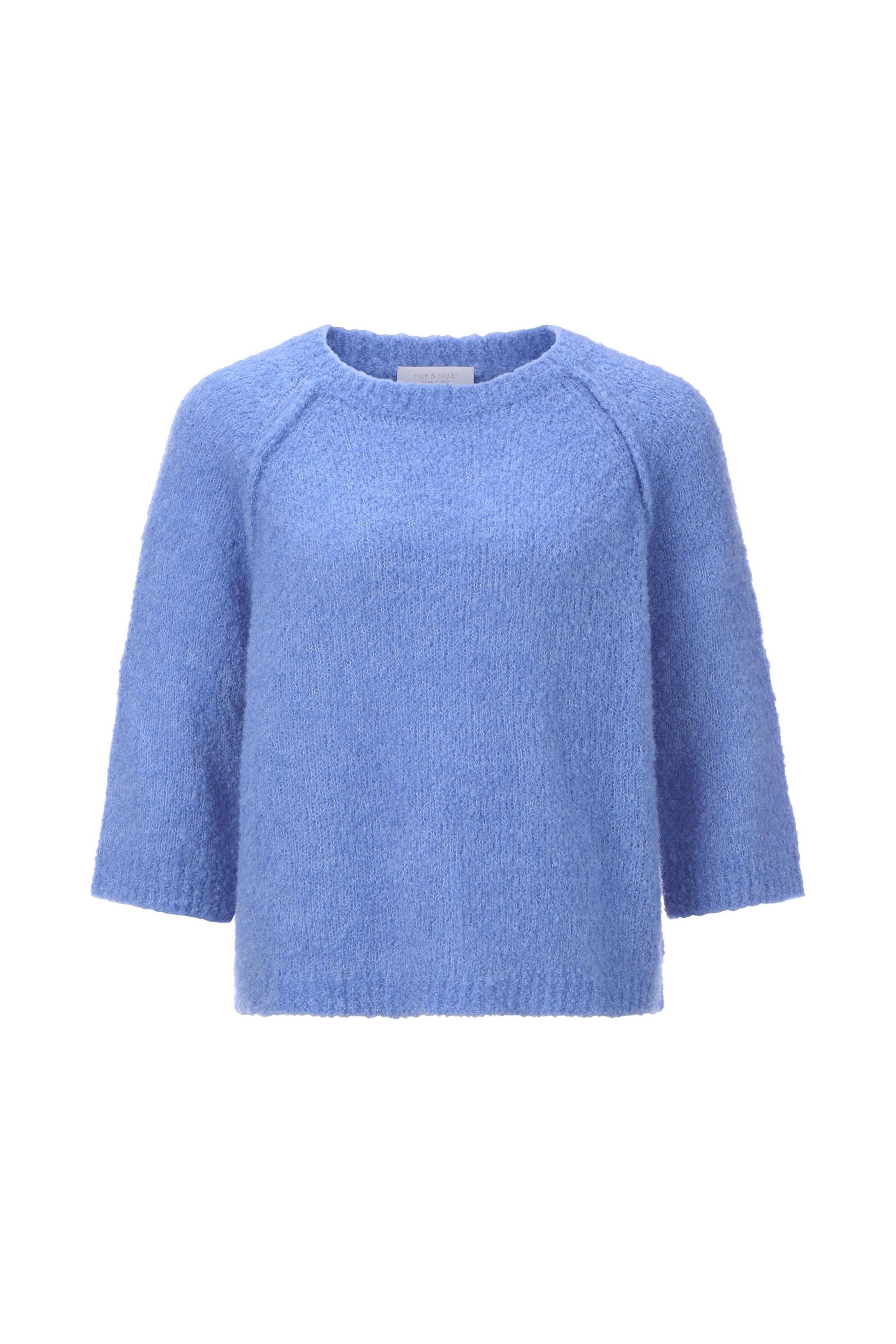 Strickpullover aus Wollmix - 702-bluebelle - Blau