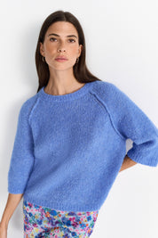Strickpullover aus Wollmix - 702-bluebelle - Blau