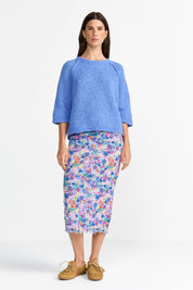 Strickpullover aus Wollmix - 702-bluebelle - Blau