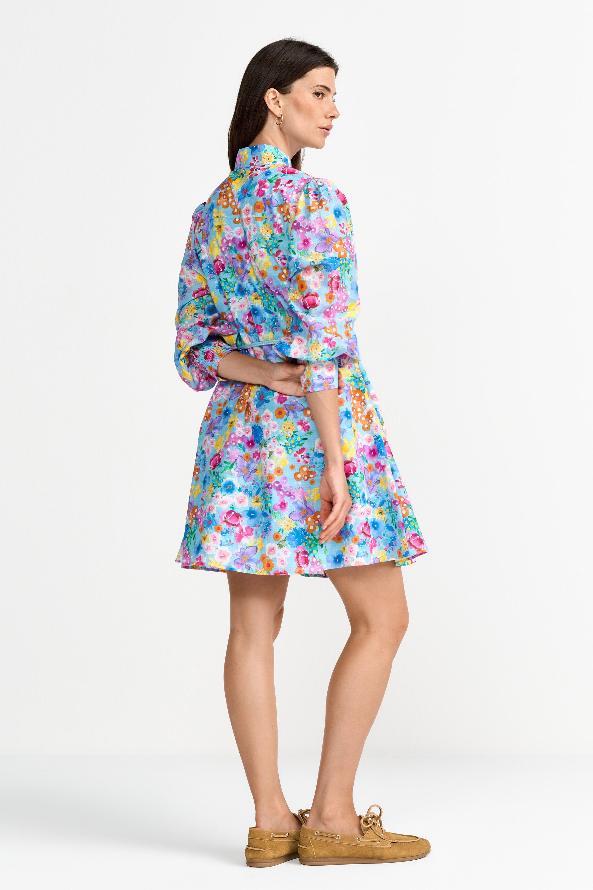 Sommerkleid Mini floral - 702-bluebelle - Blau