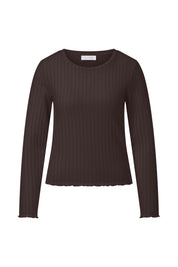 Langarmshirt - 285-dark chocolate - Braun