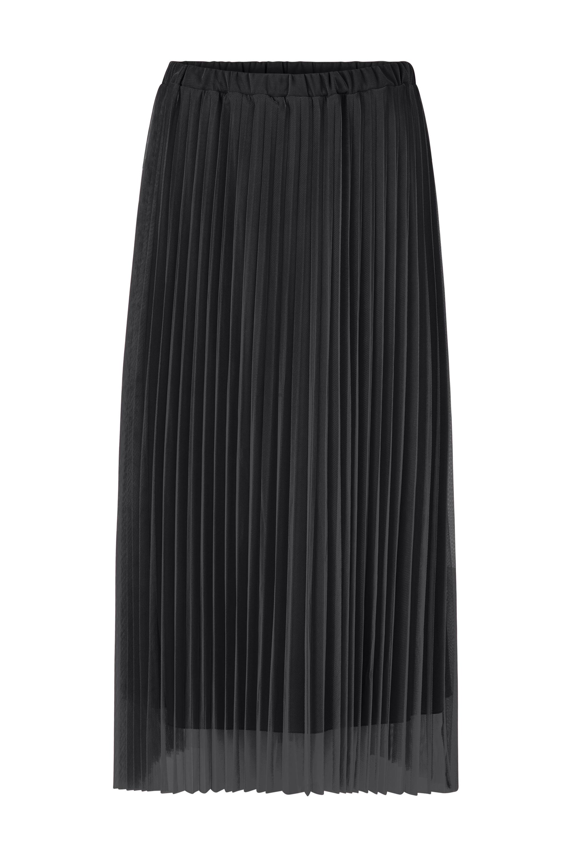 Plisseerock aus Tüll - 890-black - Schwarz