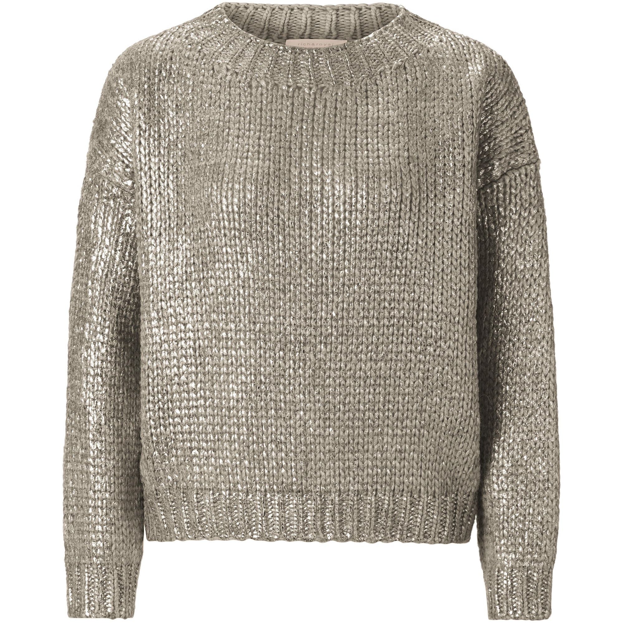 Strickpullover glitzernd - 996-gold - Gold