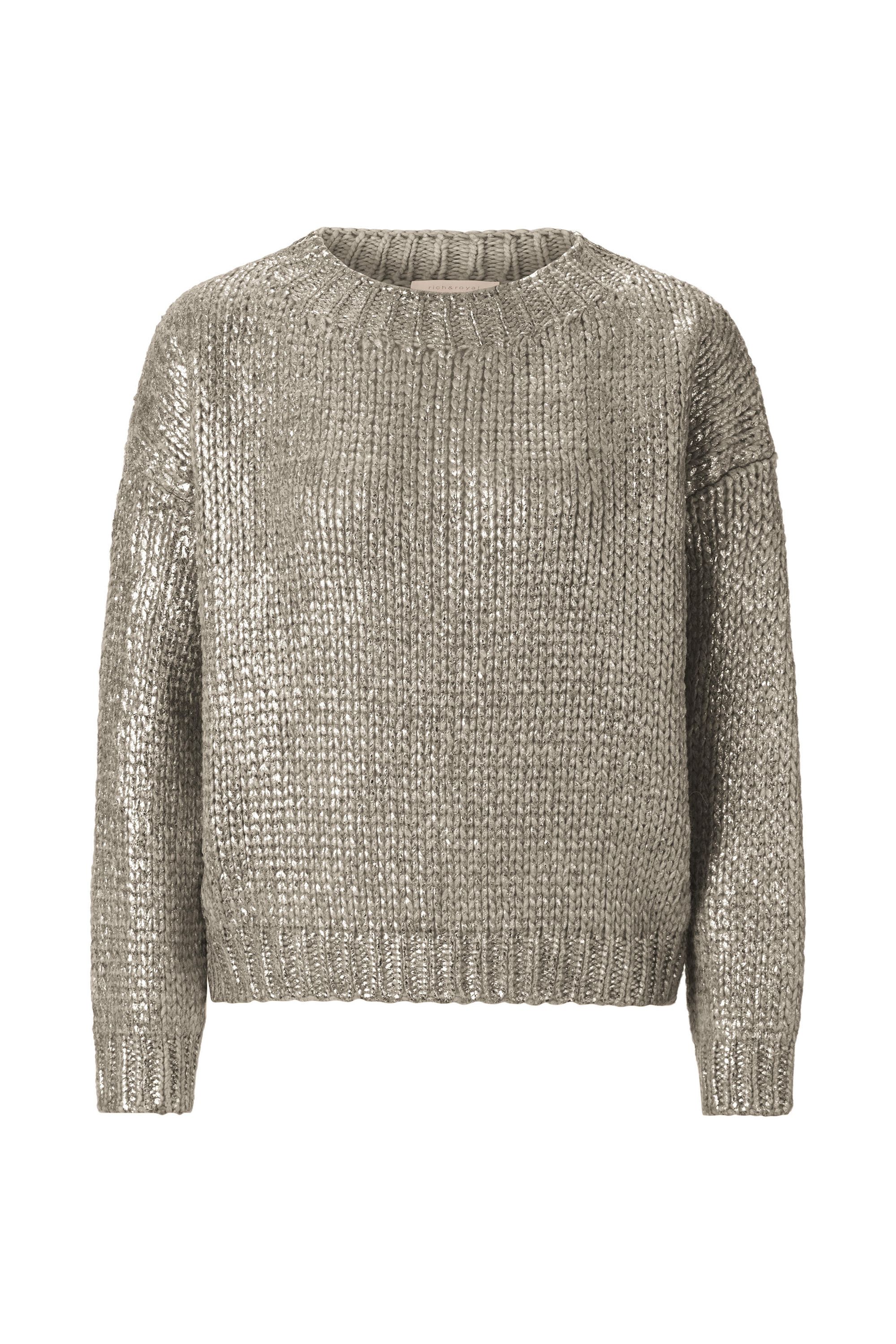 Strickpullover glitzernd - 996-gold - Gold