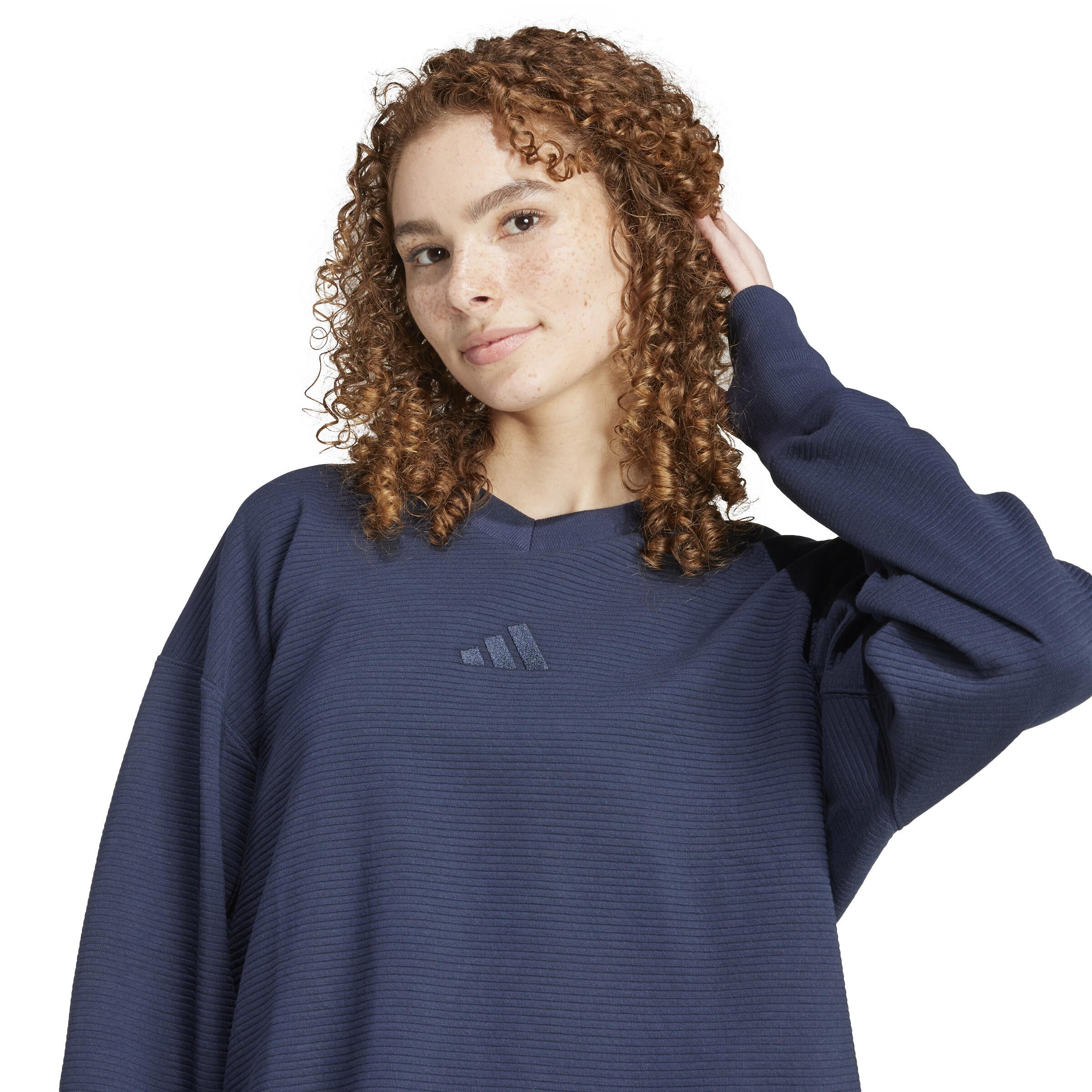 Sweatshirt mit Rippstruktur - LEGINK - Blau