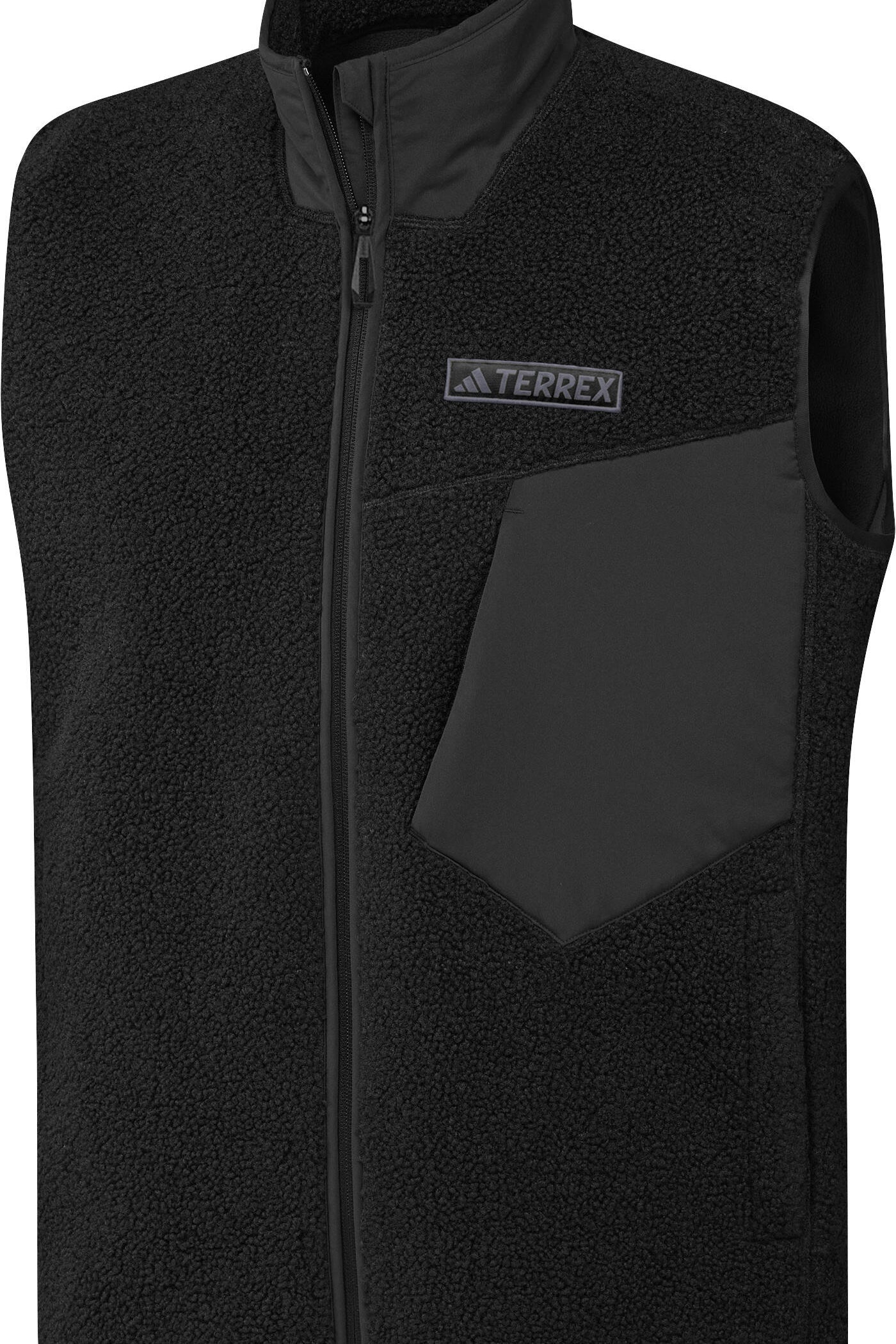 Fleeceweste mit Stehkragen - BLACK - Schwarz