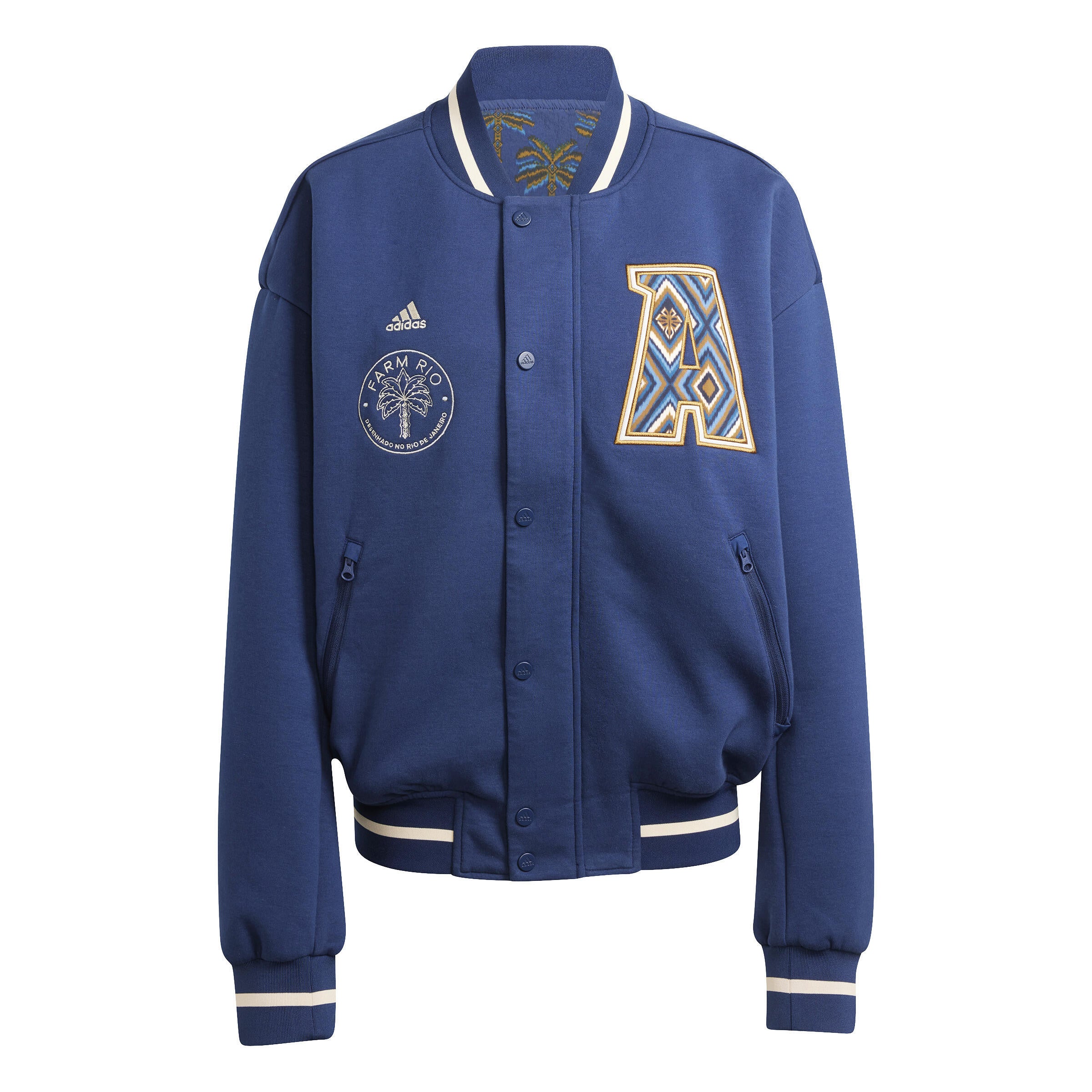 adidas x FARM Rio Collegiate Jacke - NINDIG - Blau