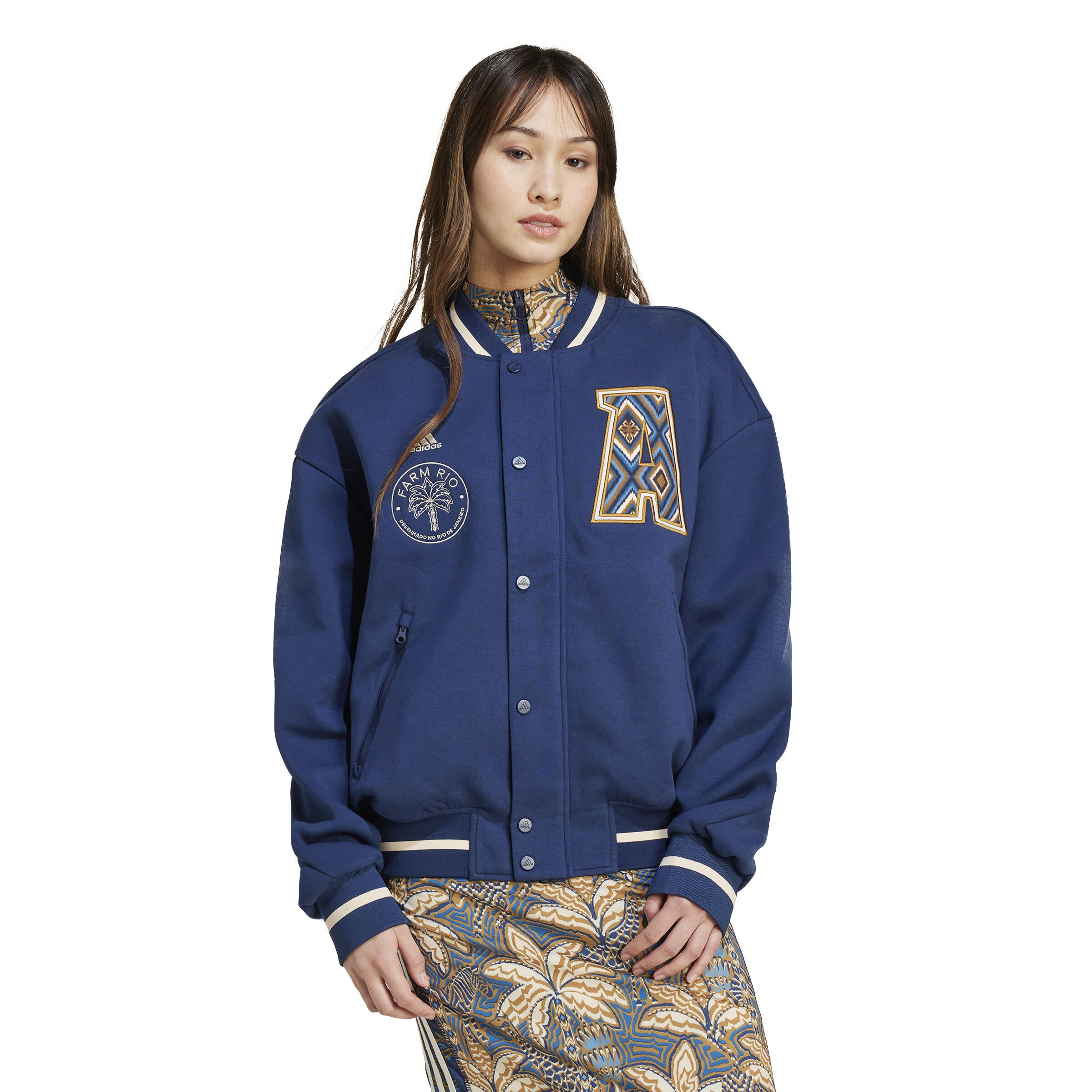 adidas x FARM Rio Collegiate Jacke - NINDIG - Blau