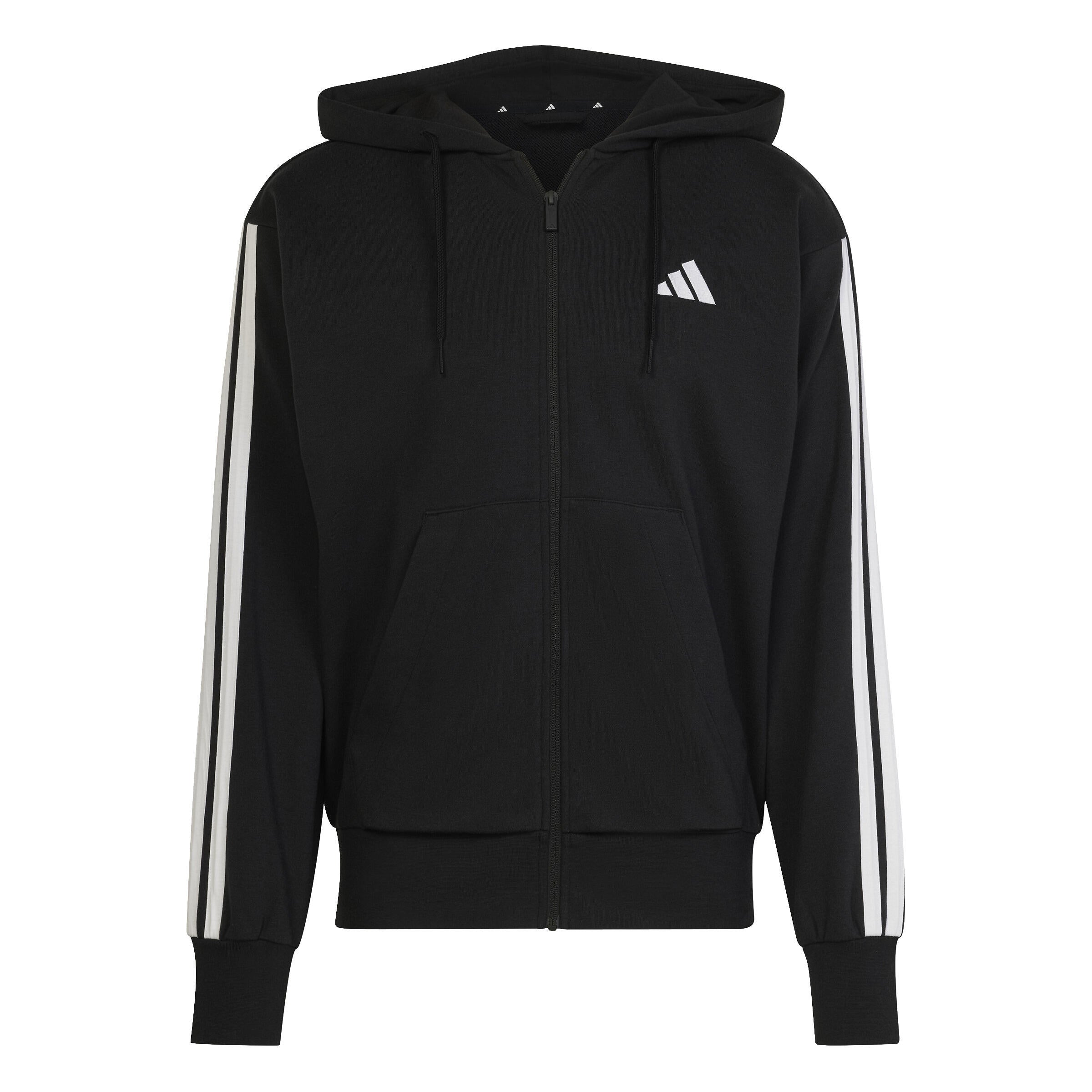 Sweatshirtjacke aus Baumwollmix - BLACK/WHITE - Schwarz