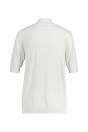 Leichter Strickpullover mit Halbarm - 110-offwhite - Creme