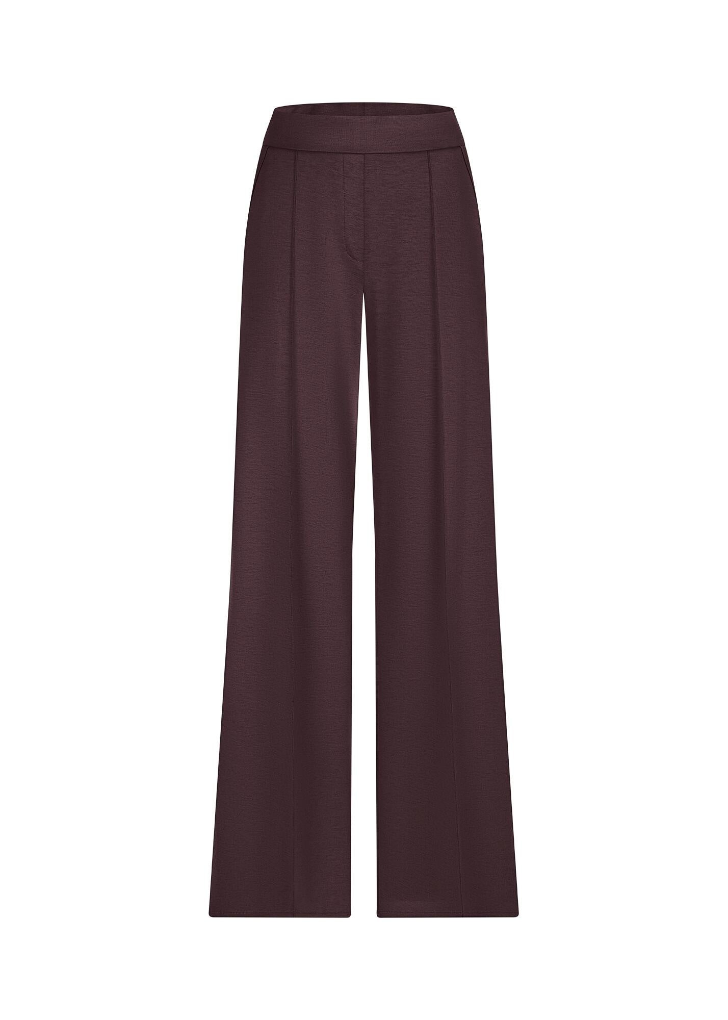 Anzughose Wide Leg - 346-morello - Rot