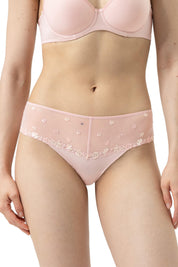 Hipster mit Tüll-Stickerei - 38-blossom - Rosa