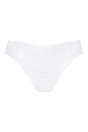 String mit Spitze - 1-weiss - Weiß