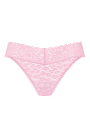 String mit Spitze - 1718-soft pink - Rosa