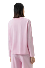 Langarmshirt aus Baumwolle - 1718-soft pink - Rosa