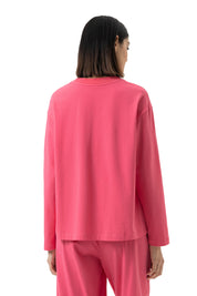Langarmshirt aus Baumwolle - 1735-paradise pink - Pink