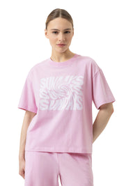 T-Shirt aus Baumwolle - 1718-soft pink - Pink