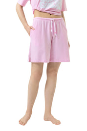 Schlafhose aus Baumwolle - 1718-soft pink - Weiß | Pink