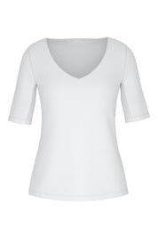 Blazer-T-Shirt - 1-weiss - Schwarz