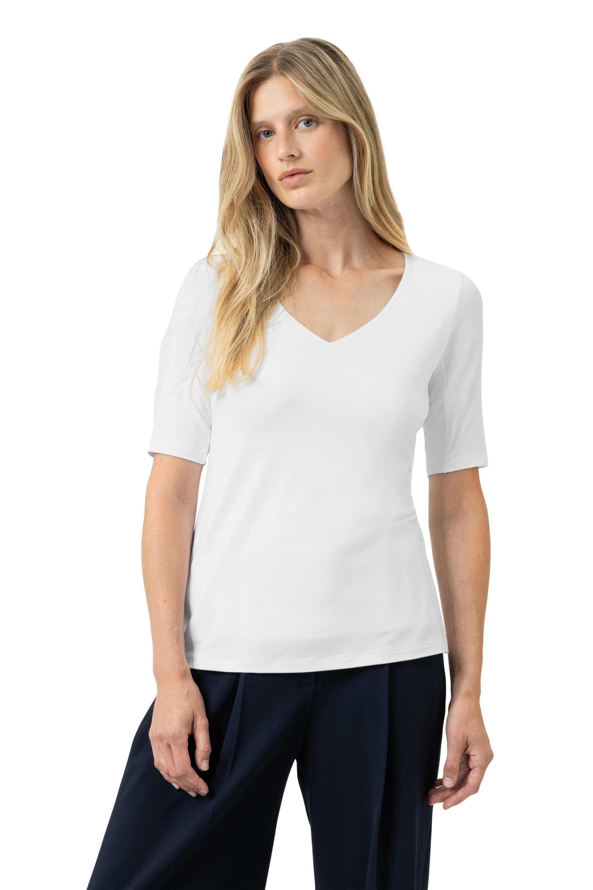 Blazer-T-Shirt - 1-weiss - Schwarz