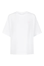 T-Shirt aus Baumwolle - 1-weiss - Weiß