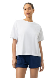 T-Shirt aus Baumwolle - 1-weiss - Weiß