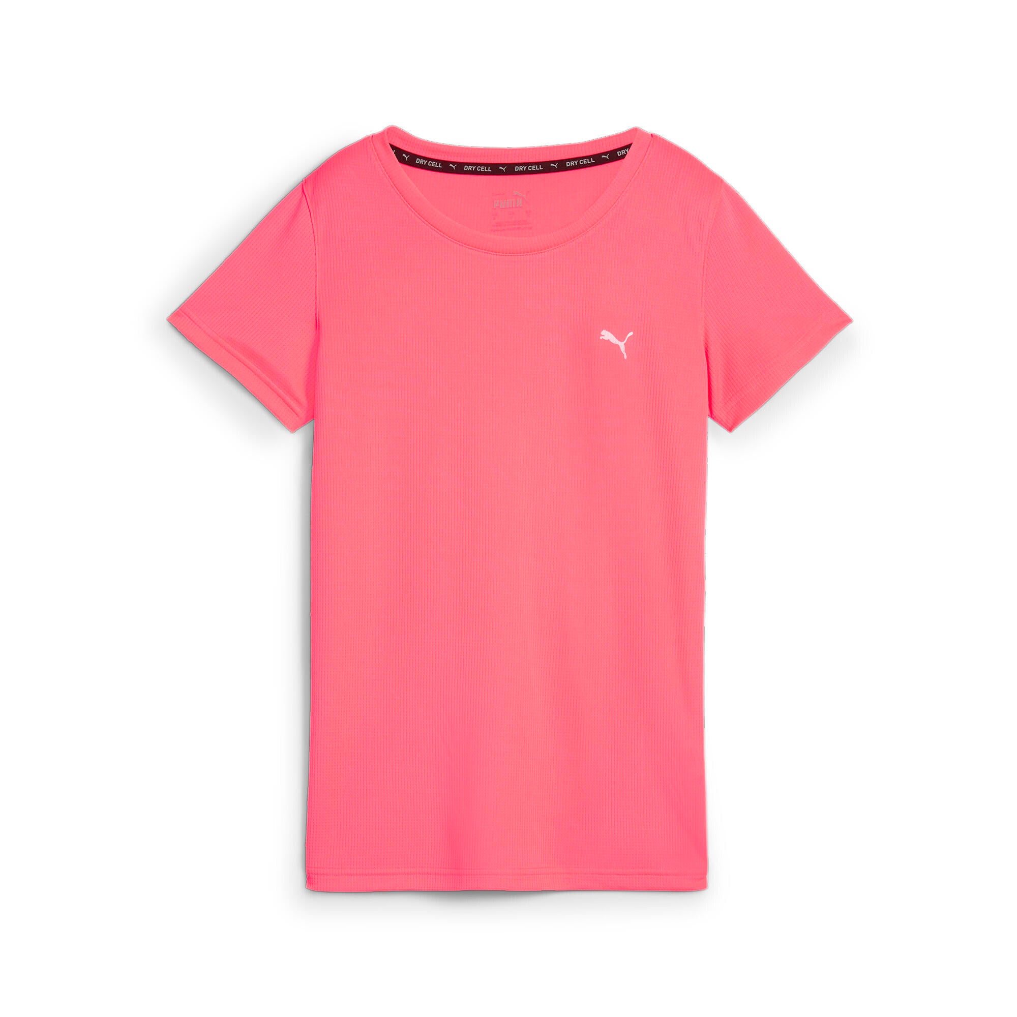 T-Shirt mit reflektierendem Logo - 016-Sunset Glow - Pink