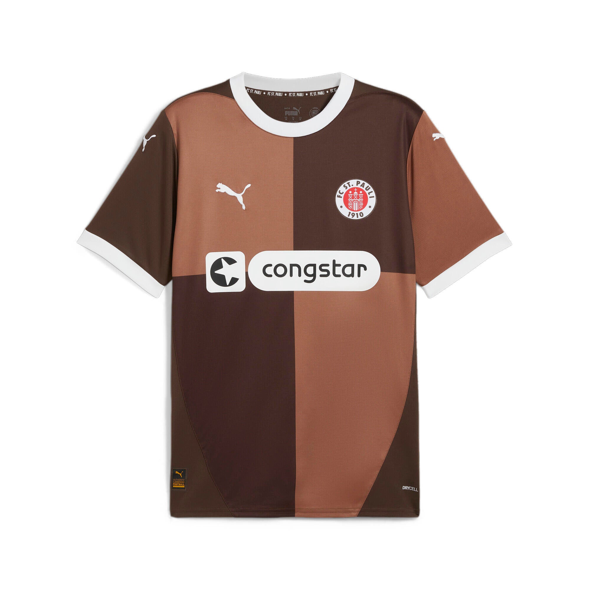 Heimtrikot FC St. Pauli - 001-ESPRESSO BROWN-PUMA WHITE - Braun