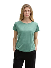 T-Shirt AJOUR Loose Fit - 13010-Faded Green - Grün