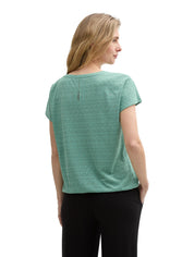 T-Shirt AJOUR Loose Fit - 13010-Faded Green - Grün