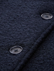 Bouclé-Jacke mit Steppeinsatz - 10668-sky captain blue - Blau