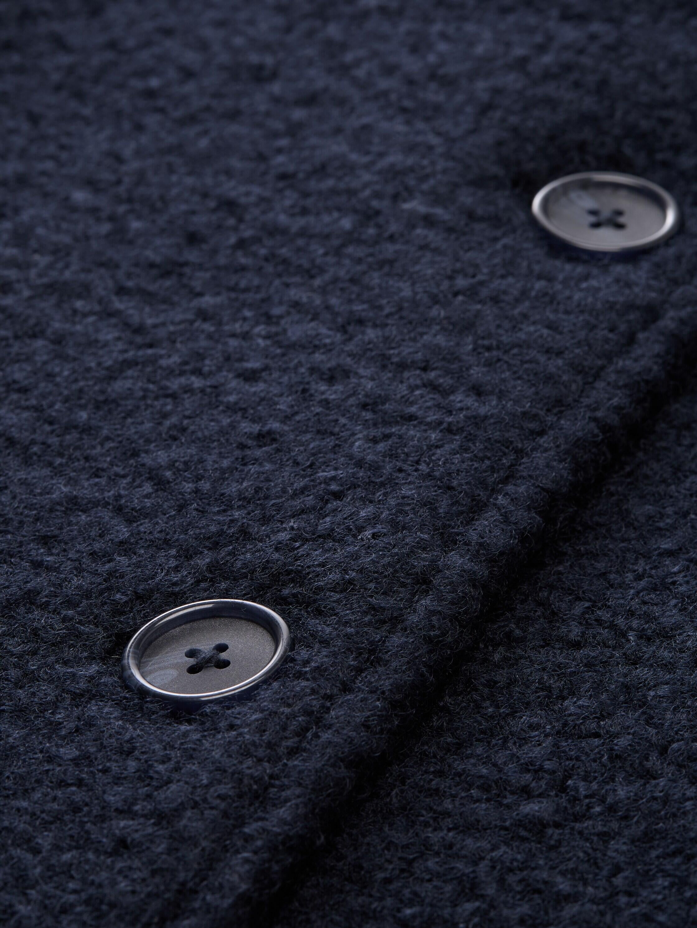 Bouclé-Jacke mit Steppeinsatz - 10668-sky captain blue - Blau