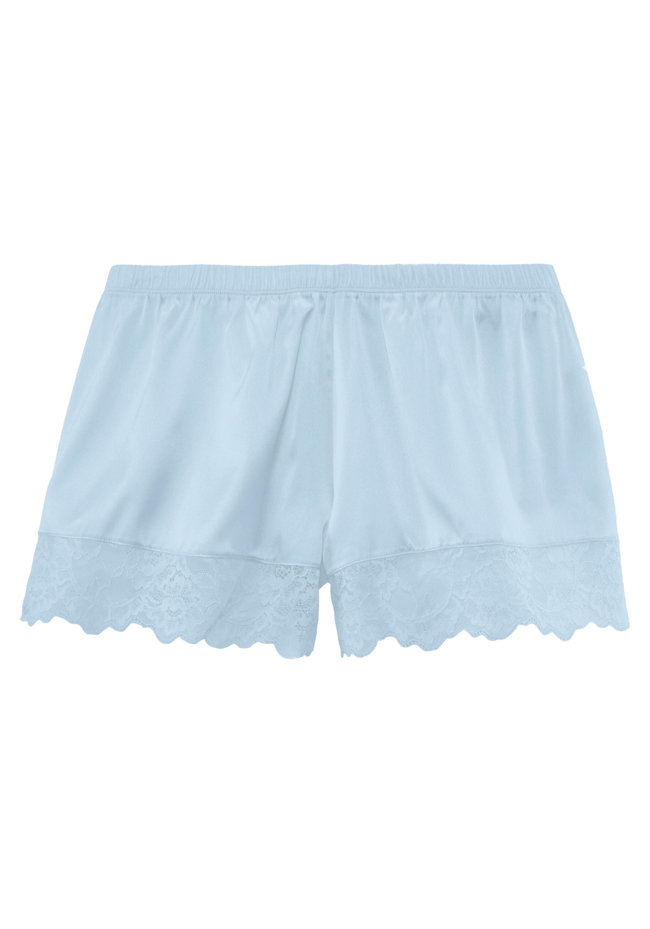 Schlafshorts aus Seidenmix - 17-light blue - Blau